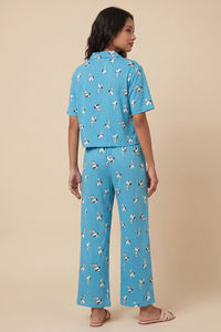 Zivame Peanuts Knit Cotton Loungewear Set - Bachelor Button — thumbnail 3